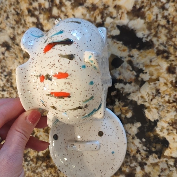 Vintage Ceramic splatter sugar container - Picture 10 of 11